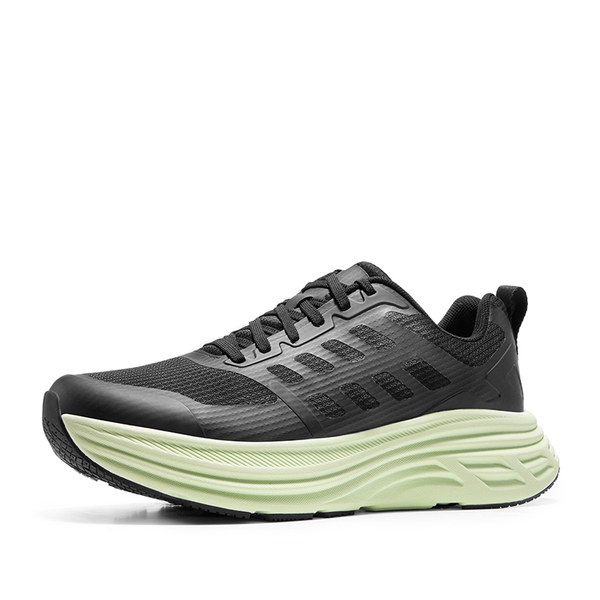 [ActiveFloat] Men's Breathable Athleisure Running Shoes - BLACK/GREEN -  0